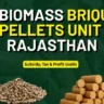 Start Biomass Briquettes & Pellets Unit in Rajasthan | Subsidy, Tax & Profit Guide