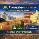 CWC Warehouse Tender Haryana – 10-Year Guaranteed Scheme
