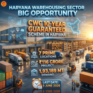 CWC Warehouse Tender Haryana – 10-Year Guaranteed Scheme